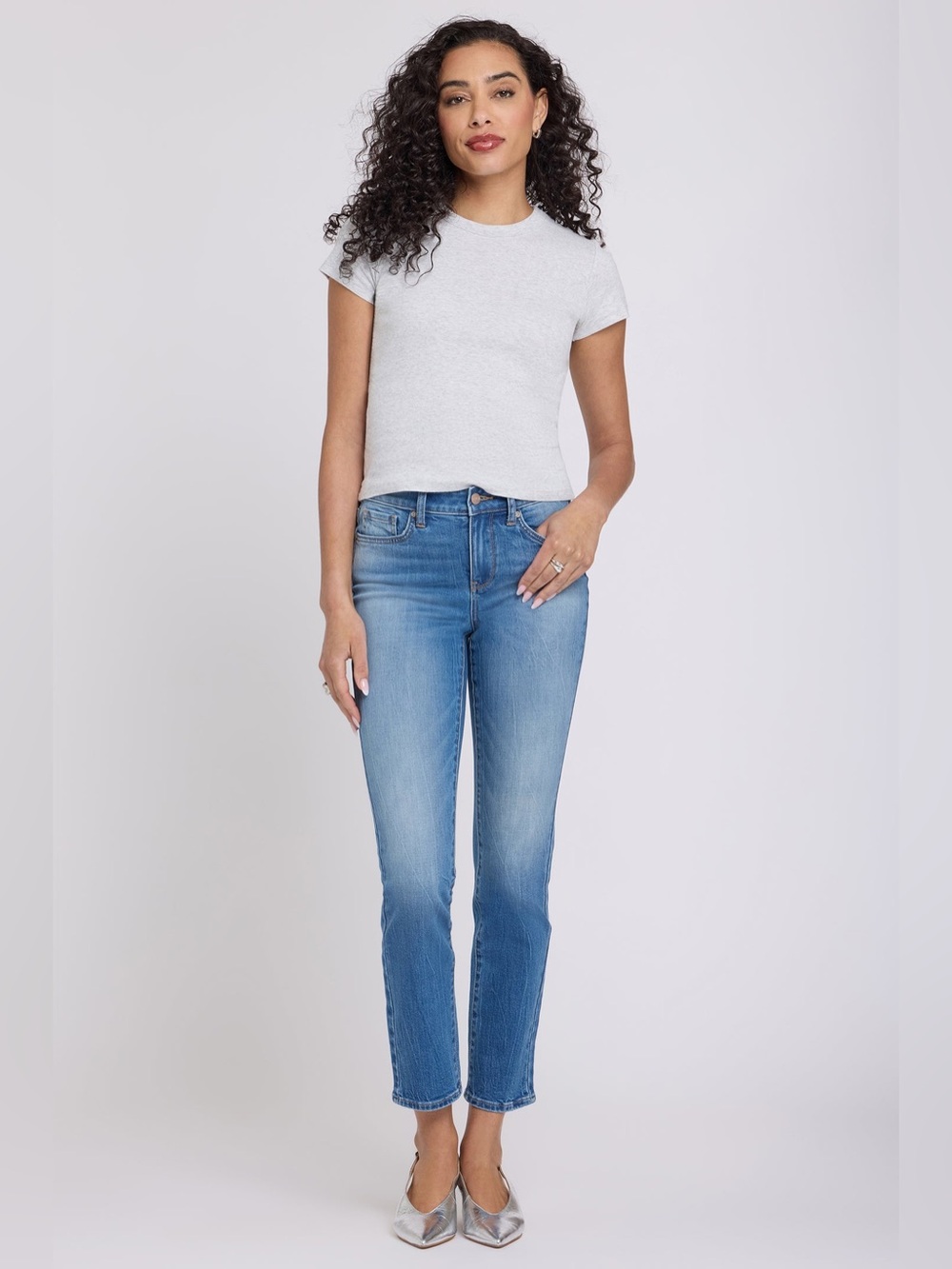 NYDJ Sheri Slim Straight Ankle Jeans, NWT - Size 6 - Picture 8 of 10